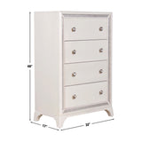 Cassie Shimmering Pearl Illuminating 5-Drawer Chest from Steve Silver - Luna Furniture
