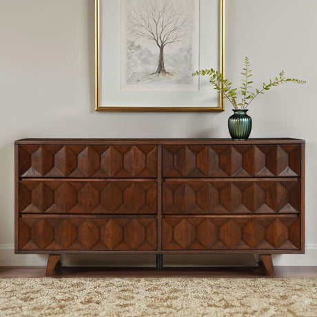 Palermo 70" Dresser in Royal Brown from Home Trends & Design - Luna Furniture