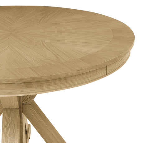 Rylie 48-inch Round Dining Table, Natural Finish from Steve Silver - Luna Furniture