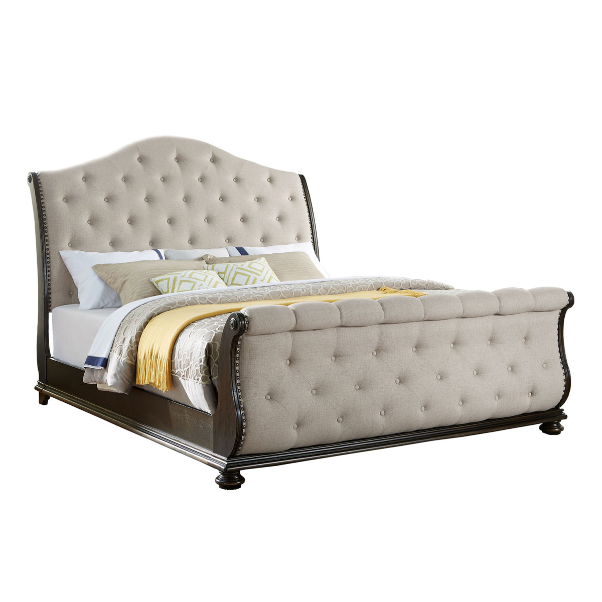 Rhapsody Sand Queen Sleigh Bed from Steve Silver - Luna Furniture