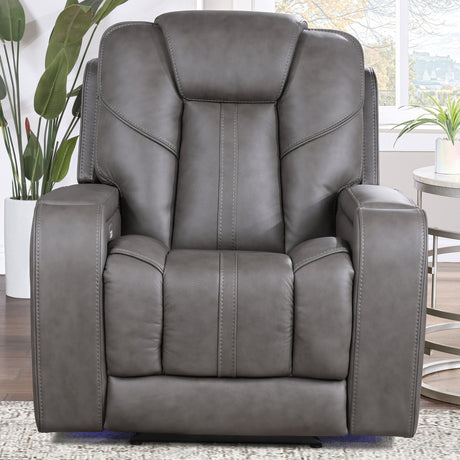 Daniel Triple Power Home Theater Leather Recliner with Built-in Speakers from Steve Silver - Luna Furniture
