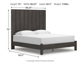 Fraluna Charcoal King Panel Bed from Ashley - Luna Furniture