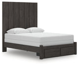 Fraluna Charcoal Queen Panel Storage Bed from Ashley - Luna Furniture
