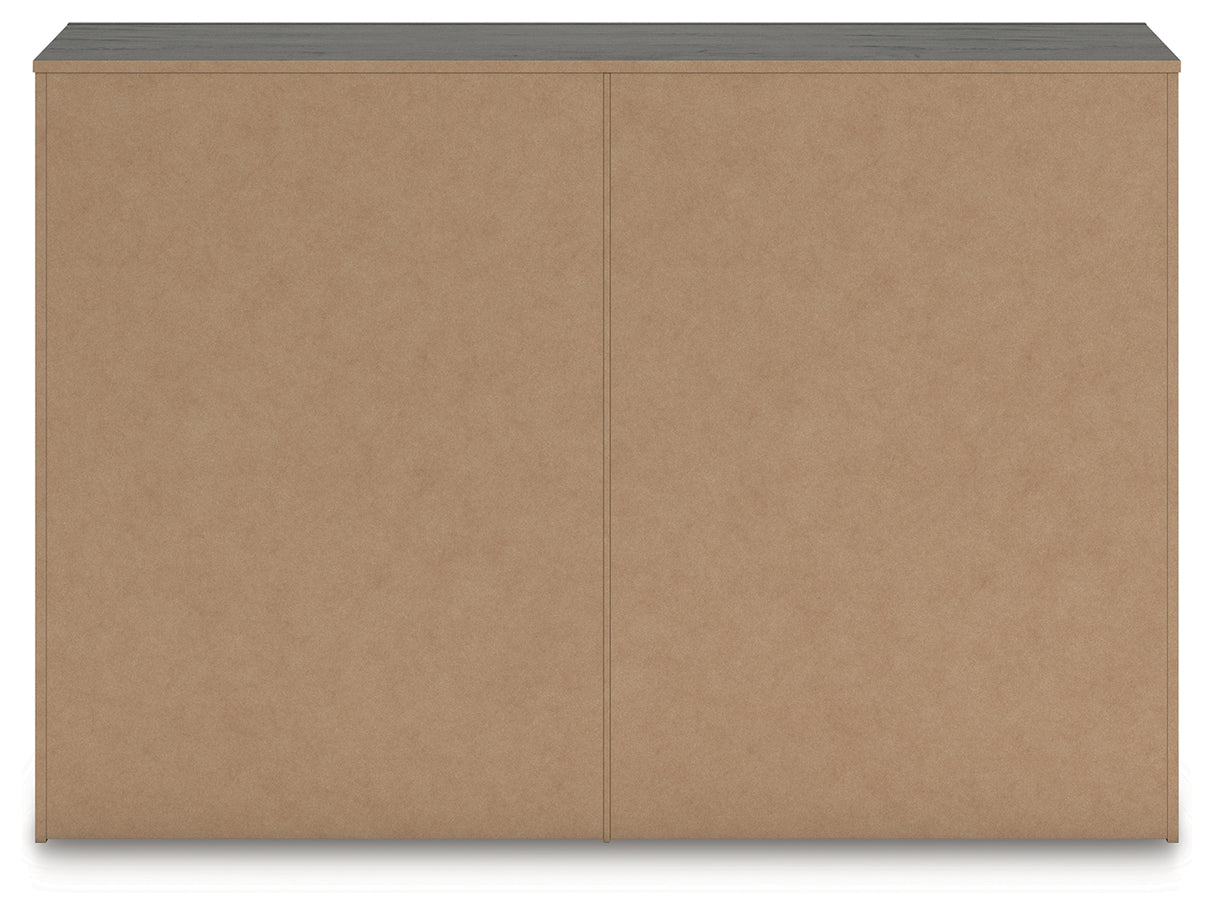 Fraluna King Panel Bed with Dresser in Charcoal from Ashley - Luna Furniture