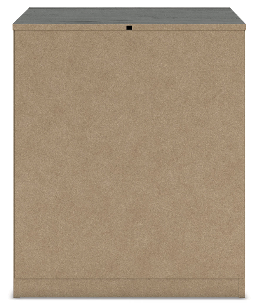 Fraluna King Panel Bed with Mirrored Dresser, Chest and 2 Nightstands in Charcoal from Ashley - Luna Furniture