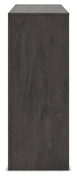 Fraluna King Panel Storage Bed with Dresser and Nightstand in Charcoal from Ashley - Luna Furniture