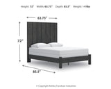 Fraluna Queen Panel Bed with Dresser and Nightstand in Charcoal from Ashley - Luna Furniture