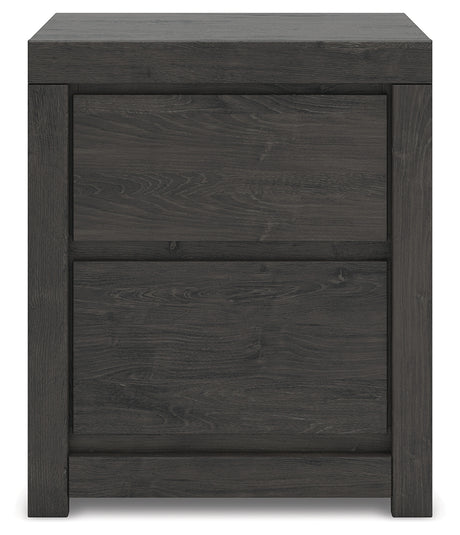Fraluna Queen Panel Bed with Dresser and Nightstand in Charcoal from Ashley - Luna Furniture
