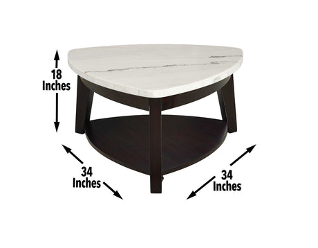 Francis Marble Top Cocktail Tbl w/Casters from Steve Silver - Luna Furniture