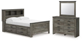 Frandern Full Bookcase Bed with Storage, Dresser and Mirror from Ashley - Luna Furniture