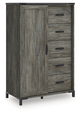 Frandern Full Bookcase Panel Bed with Storage, Dresser, Mirror and Chest from Ashley - Luna Furniture