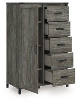 Frandern Full Bookcase Panel Bed with Storage, Dresser, Mirror and Chest from Ashley - Luna Furniture