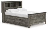 Frandern Full Bookcase Panel Bed with Storage, Dresser, Mirror and Chest from Ashley - Luna Furniture