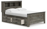 Frandern Full Bookcase Panel Bed with Storage, Dresser, Mirror and Chest from Ashley - Luna Furniture