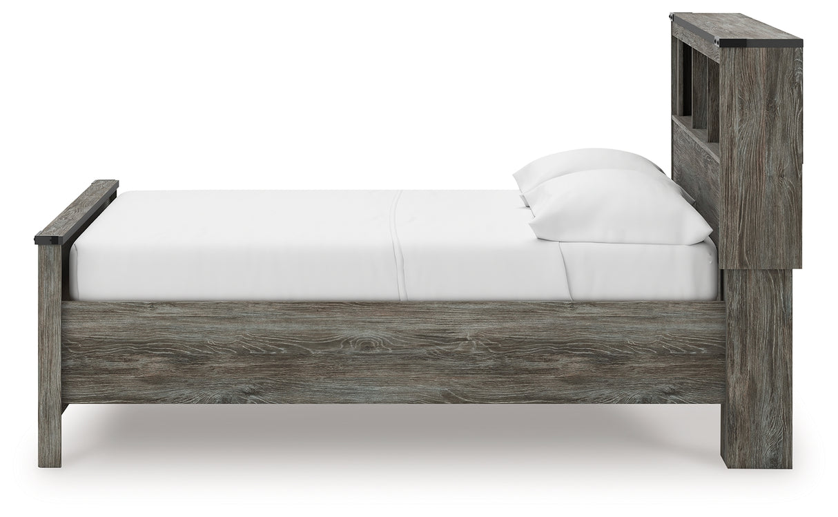 Frandern Full Bookcase Panel Bed with Storage, Dresser, Mirror and Chest from Ashley - Luna Furniture