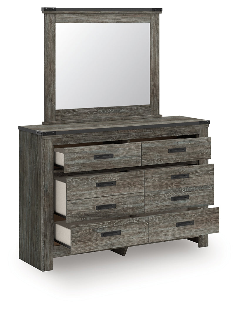 Frandern Full Bookcase Panel Bed with Storage, Dresser, Mirror and Chest from Ashley - Luna Furniture