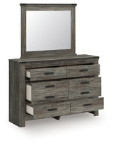 Frandern Full Bookcase Panel Bed with Storage, Dresser, Mirror and Chest from Ashley - Luna Furniture