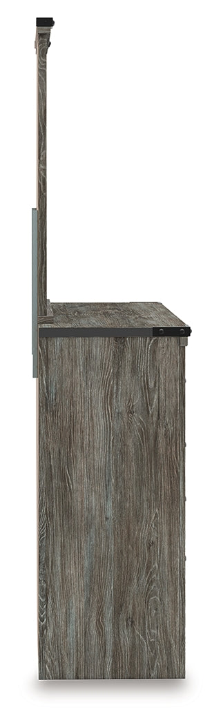 Frandern Full Bookcase Panel Bed with Storage, Dresser, Mirror and Chest from Ashley - Luna Furniture