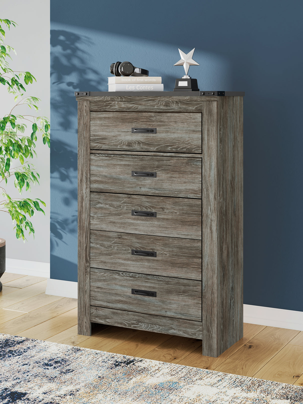 Frandern Gray Chest of Drawers from Ashley - Luna Furniture