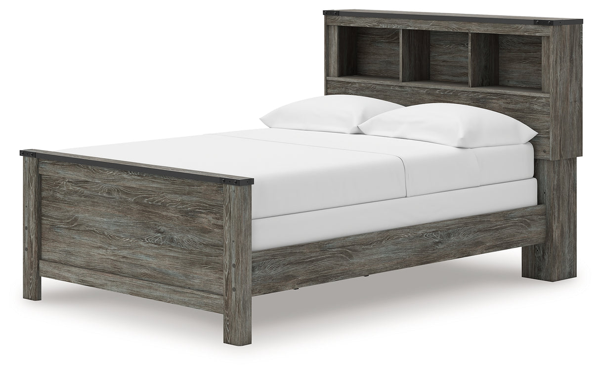Frandern Gray Full Bookcase Panel Bed from Ashley - Luna Furniture
