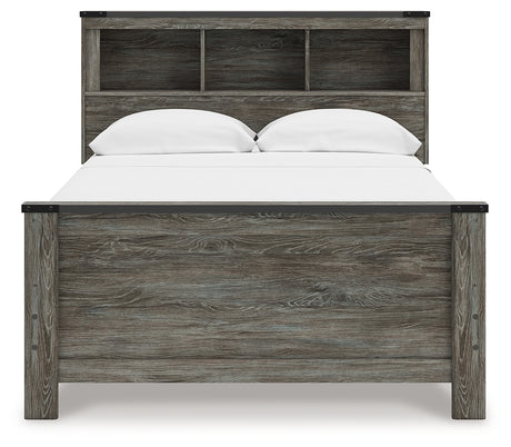 Frandern Gray Full Bookcase Panel Bed from Ashley - Luna Furniture