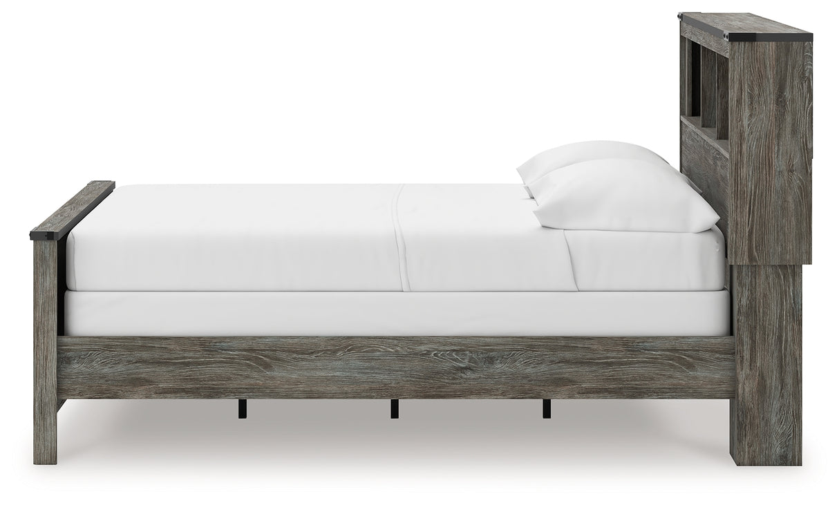 Frandern Gray Full Bookcase Panel Bed from Ashley - Luna Furniture