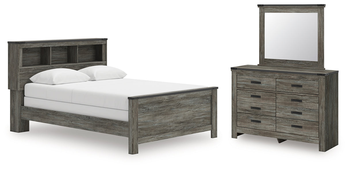 Frandern Queen Bookcase Bed, Dresser and Mirror from Ashley - Luna Furniture