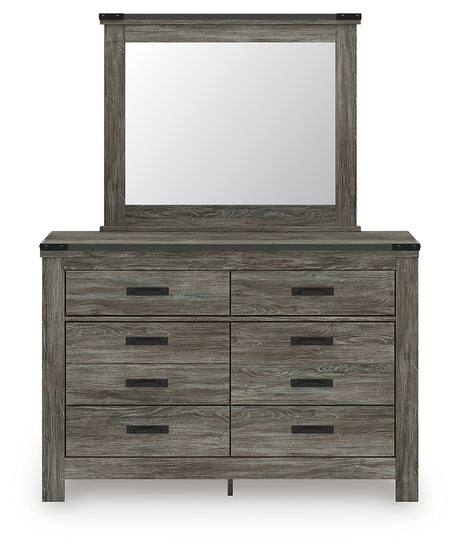Frandern Queen Panel Bed, Dresser, Mirror, Chest and 2 Nightstands from Ashley Furniture - Luna Furniture