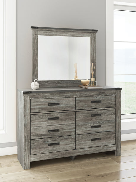 Frandern Queen Panel Bed, Dresser, Mirror, Chest and 2 Nightstands from Ashley Furniture - Luna Furniture