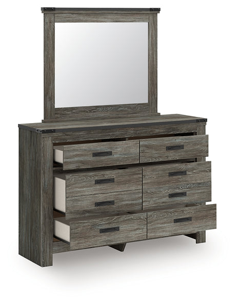 Frandern Queen Panel Bed, Dresser, Mirror, Chest and 2 Nightstands from Ashley Furniture - Luna Furniture