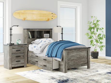 Frandern Twin Bookcase Bed with Storage, Dresser and Mirror from Ashley - Luna Furniture