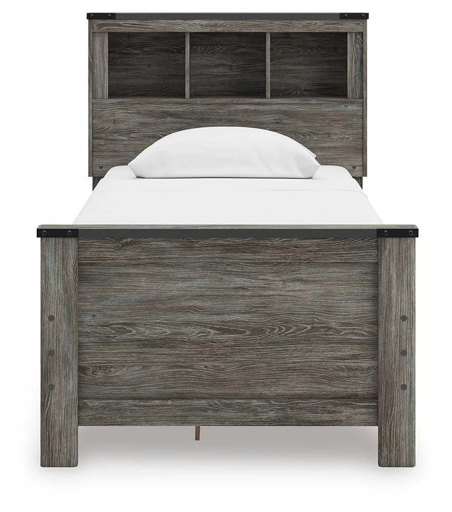 Frandern Twin Bookcase Bed with Storage, Dresser and Mirror from Ashley - Luna Furniture