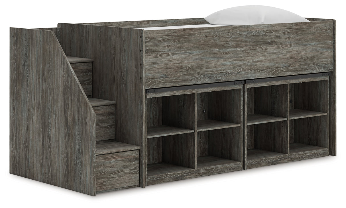 Frandern Twin Loft Bed with Bookcase Storage from Ashley - Luna Furniture
