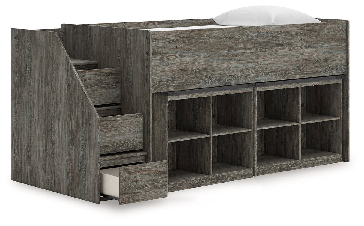 Frandern Twin Loft Bed with Bookcase Storage from Ashley - Luna Furniture