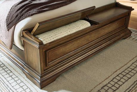 Frantanna Brown California King Panel Storage Bed from Ashley - Luna Furniture