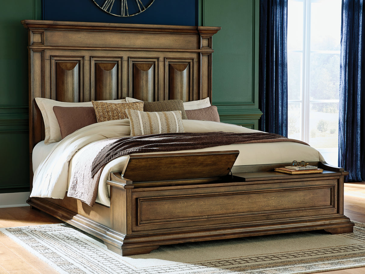 Frantanna Brown California King Panel Storage Bed from Ashley - Luna Furniture