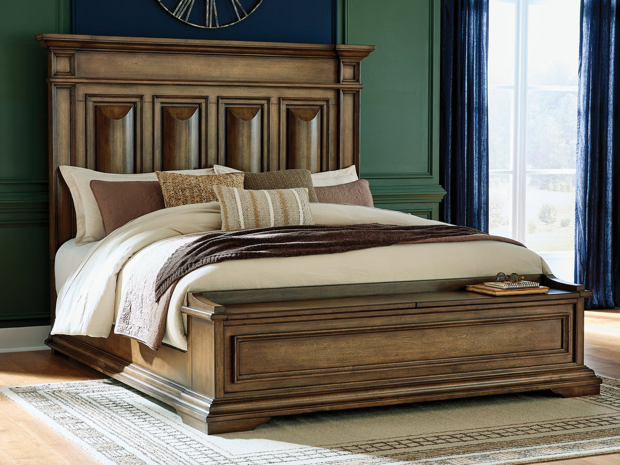 Frantanna Brown King Panel Stroage Bed from Ashley - Luna Furniture