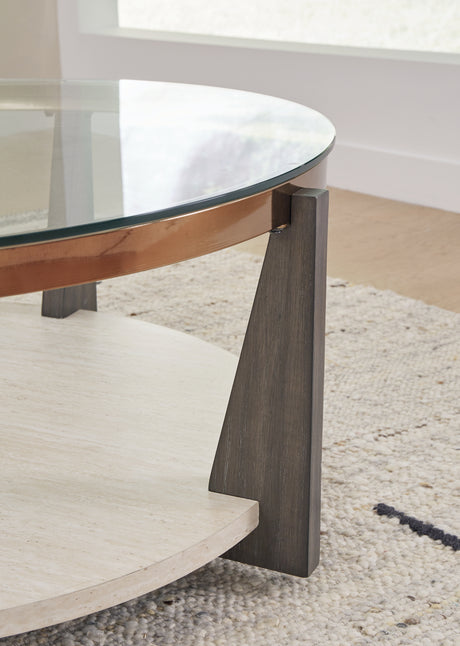 Frazwa Coffee Table with 2 End Tables in Multi from Ashley - Luna Furniture