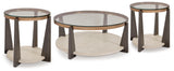 Frazwa Coffee Table with 2 End Tables in Multi from Ashley Furniture - Luna Furniture