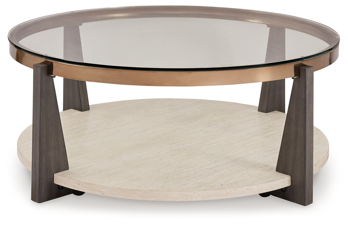 Frazwa Coffee Table with 2 End Tables in Multi from Ashley Furniture - Luna Furniture