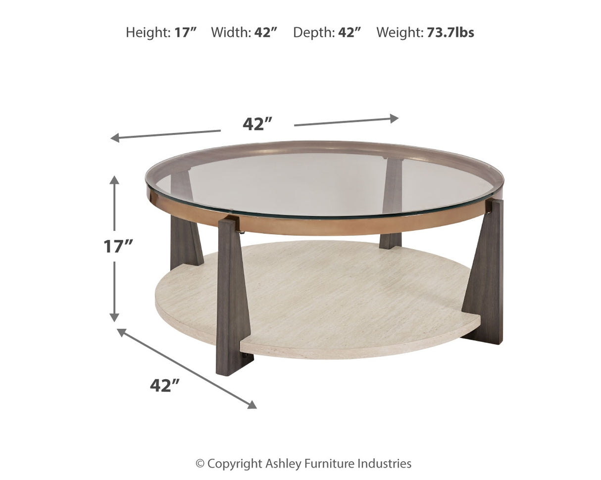 Frazwa Coffee Table with 2 End Tables in Multi from Ashley Furniture - Luna Furniture