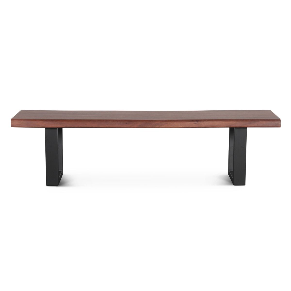 Reed 68" Bench in Light Sequoia with Gunmetal Legs, Set of 2 from Home Trends & Design - Luna Furniture