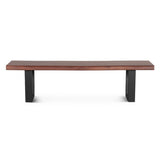 Reed 68" Bench in Light Sequoia with Gunmetal Legs, Set of 2 from Home Trends & Design - Luna Furniture