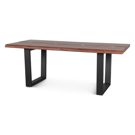 Reed 79" Dining Table in Light Sequoia with Gunmetal Legs from Home Trends & Design - Luna Furniture