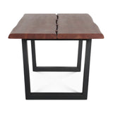 Reed 79" Dining Table in Light Sequoia with Gunmetal Legs from Home Trends & Design - Luna Furniture