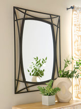 Freenville Black Accent Mirror from Ashley - Luna Furniture