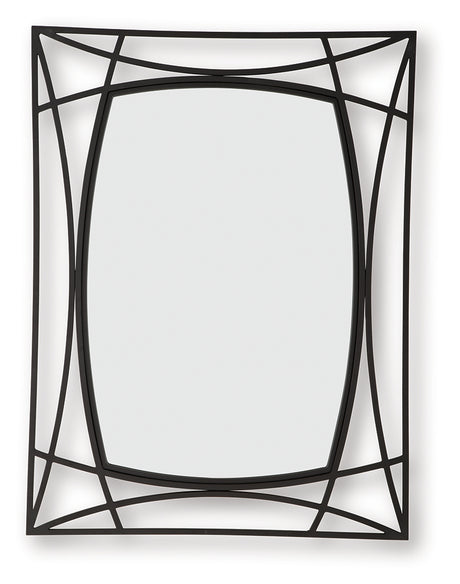 Freenville Black Accent Mirror from Ashley - Luna Furniture