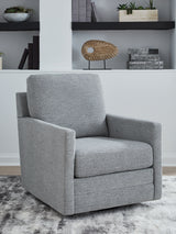 Freybourne Pewter Swivel Accent Chair from Ashley - Luna Furniture