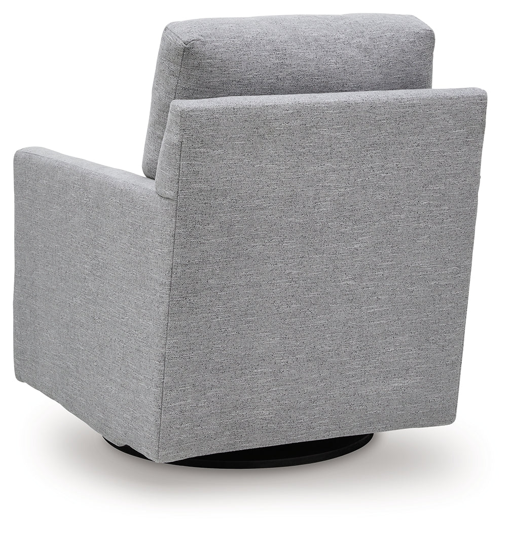 Freybourne Pewter Swivel Accent Chair from Ashley - Luna Furniture