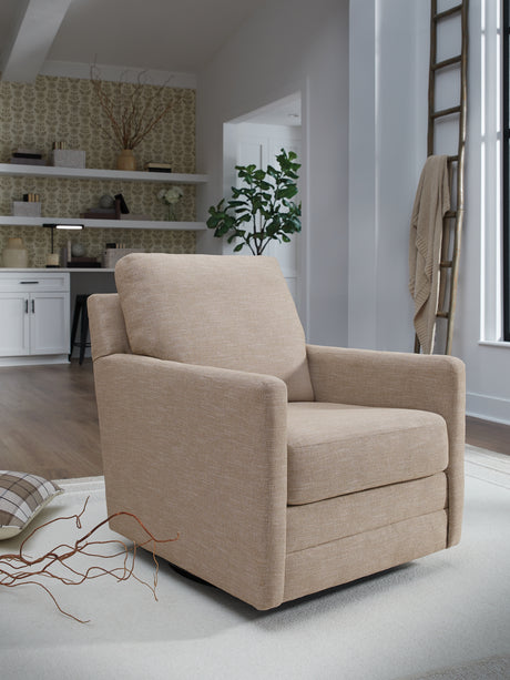 Freybourne Twill Swivel Accent Chair from Ashley - Luna Furniture